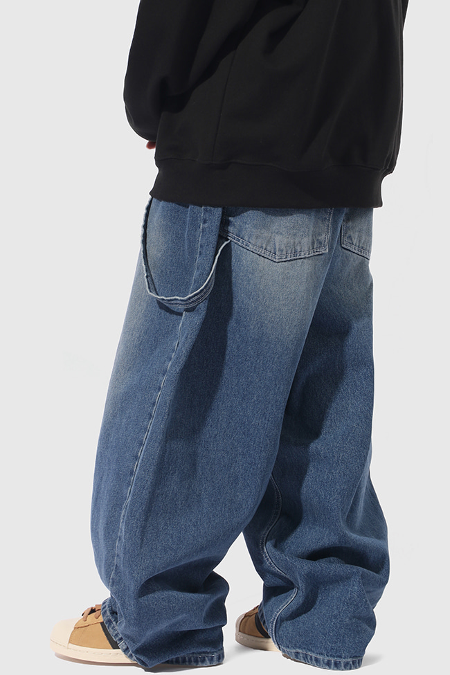 Chain Strap Denim Pants [2color]